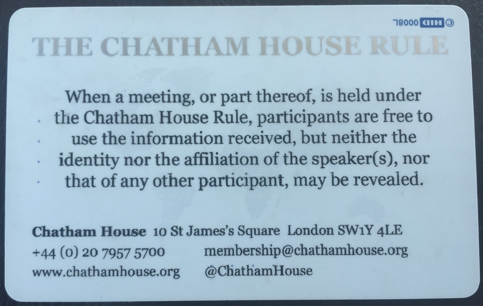chatham house rule